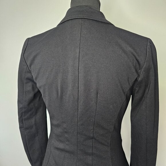 Women's Fitted Tuxedo Black Blazer, Le Chateau, XXS - Picture 4 of 16